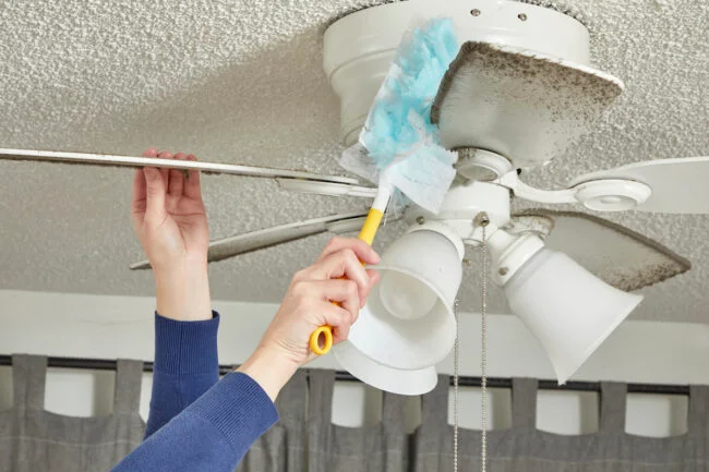 clean ceiling fans and clean blades