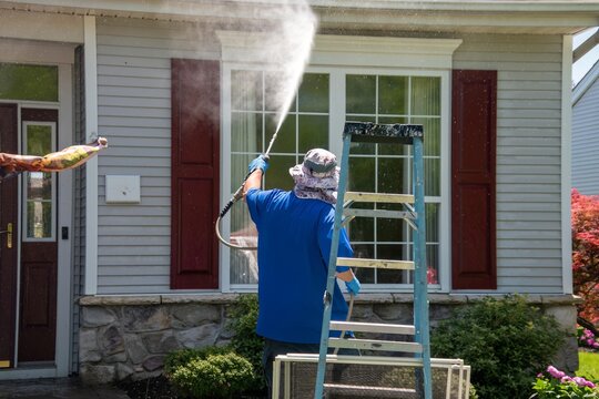 home’s exterior comprises different materials, each with its cleaning requirements.