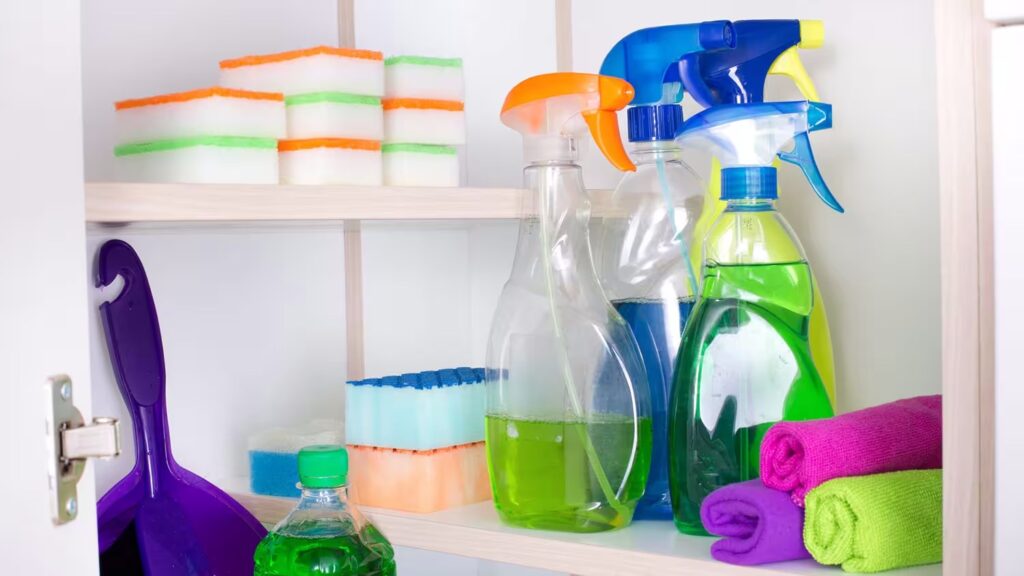 Store the products properly, as some green cleaning products