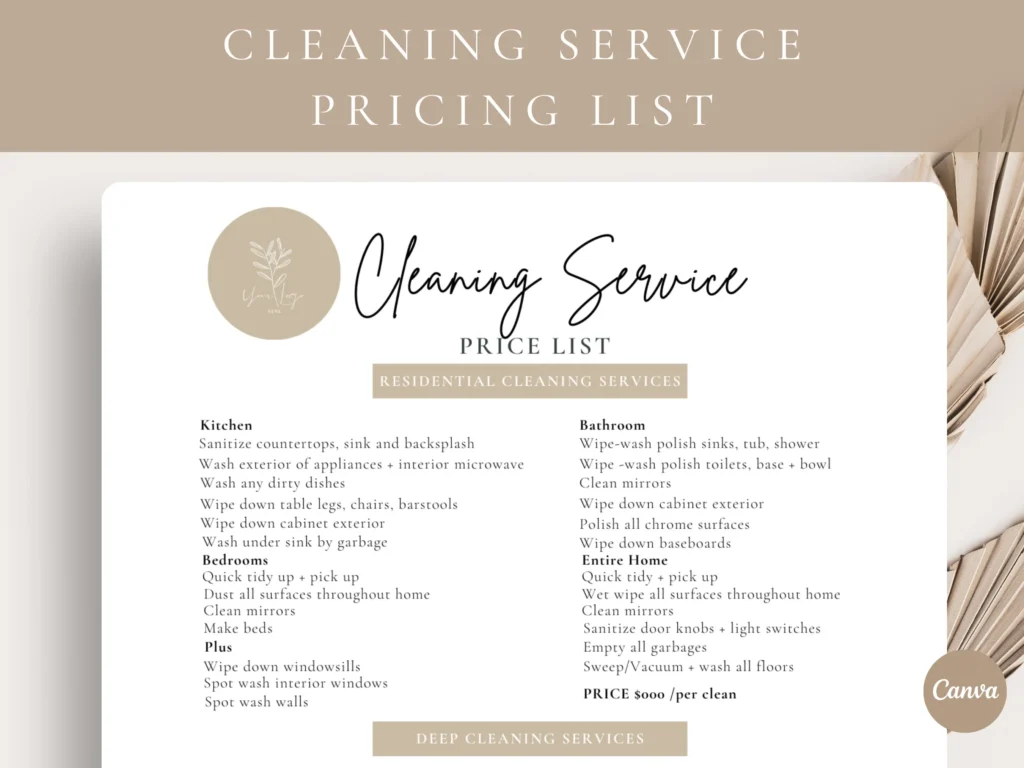 Cleaning Packages and Pricing