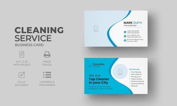 Best house cleaning business cards