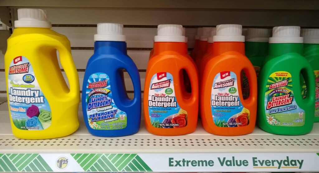 Dollar Tree stocks Liquid Detergents and pods