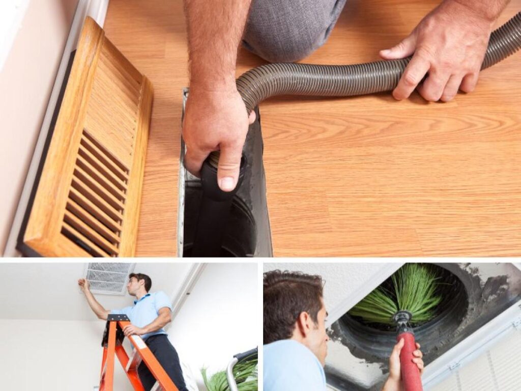 Dry HEPA vacuuming of walls, vents, and fabrics.