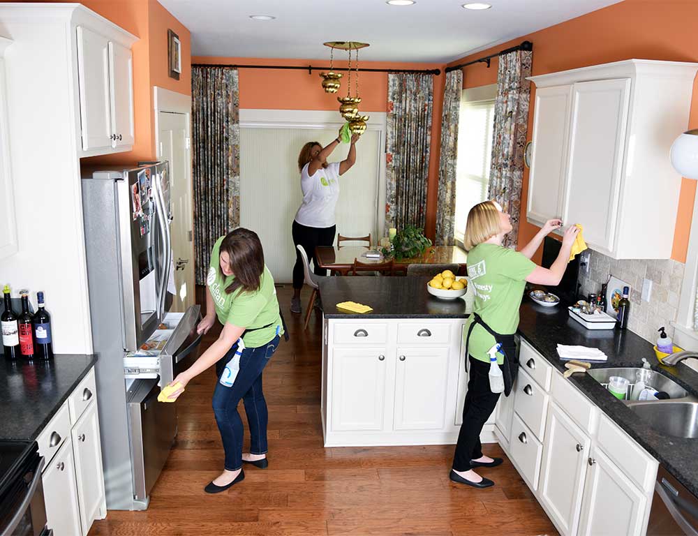 Deep cleaning the kitchen