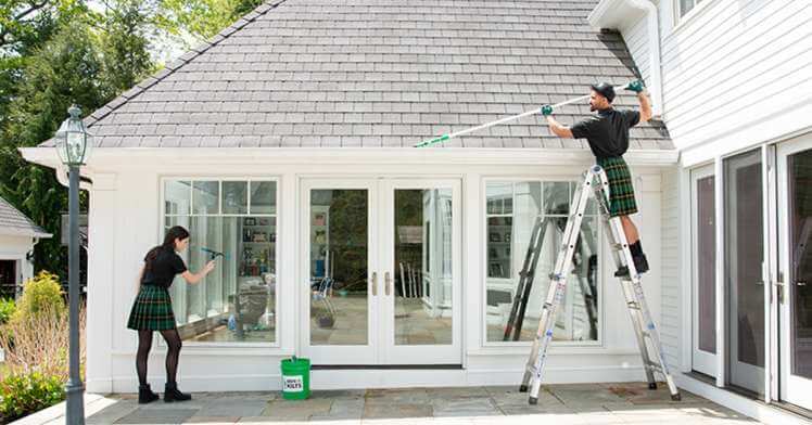 cleaning  the exterior of  house including windows, doors, gutters, and siding